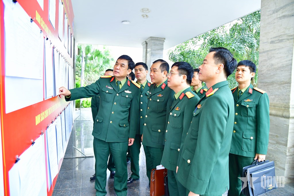 Bộ CHQS tỉnh Nghệ An kiểm tra công tác đảm bảo an ninh, an toàn cho  bầu cử 